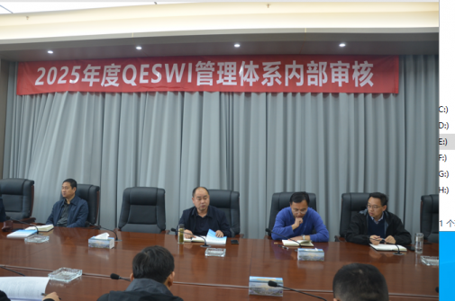 2025年度QESWI管理體系內(nèi)部審核
